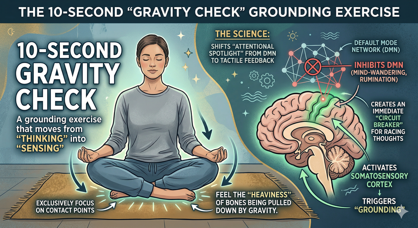 Meditation and anxiety infographic